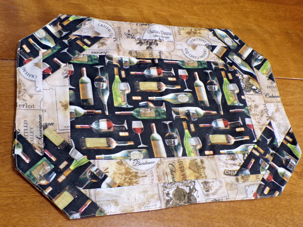Wine Lover's Quilted Placemat Set of 4