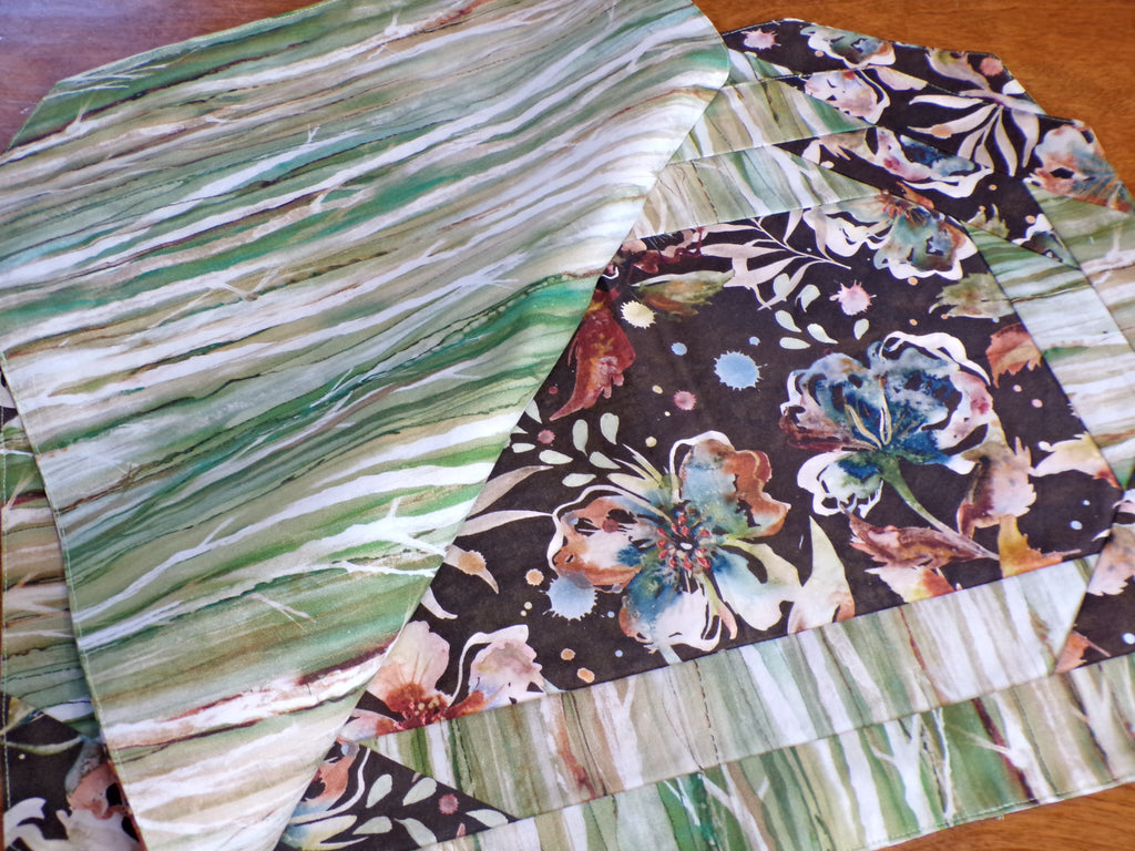 Tropical Floral Quilted Placemat Set of 4