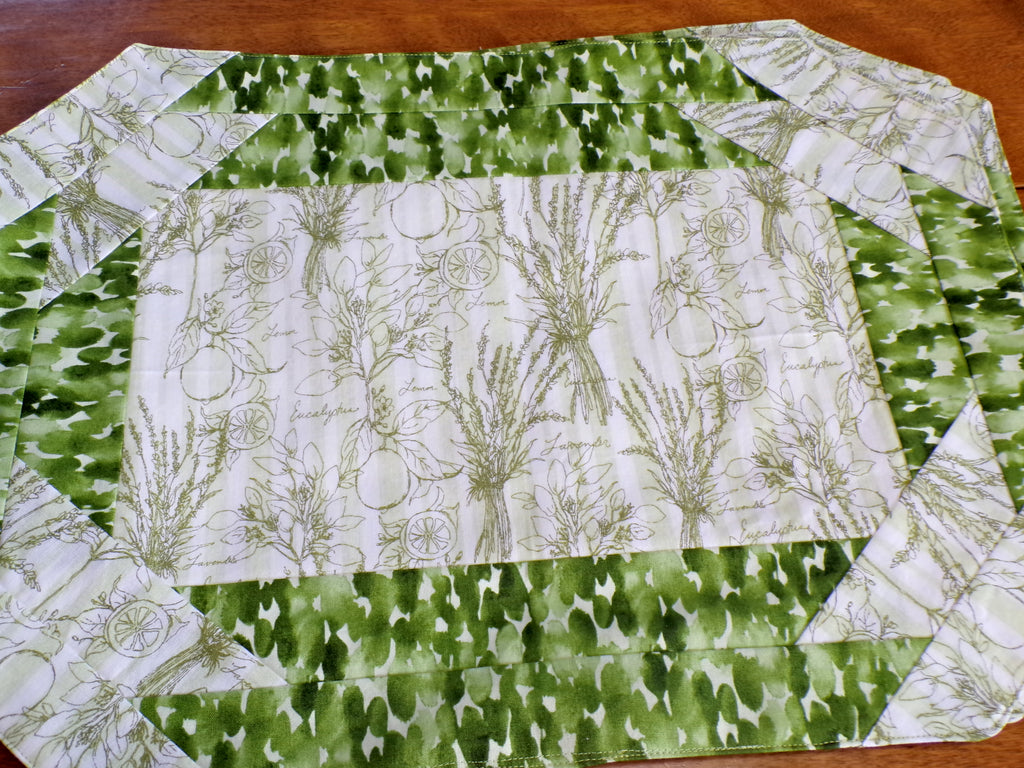 Herb Garden Quilted Placemat Set of 6