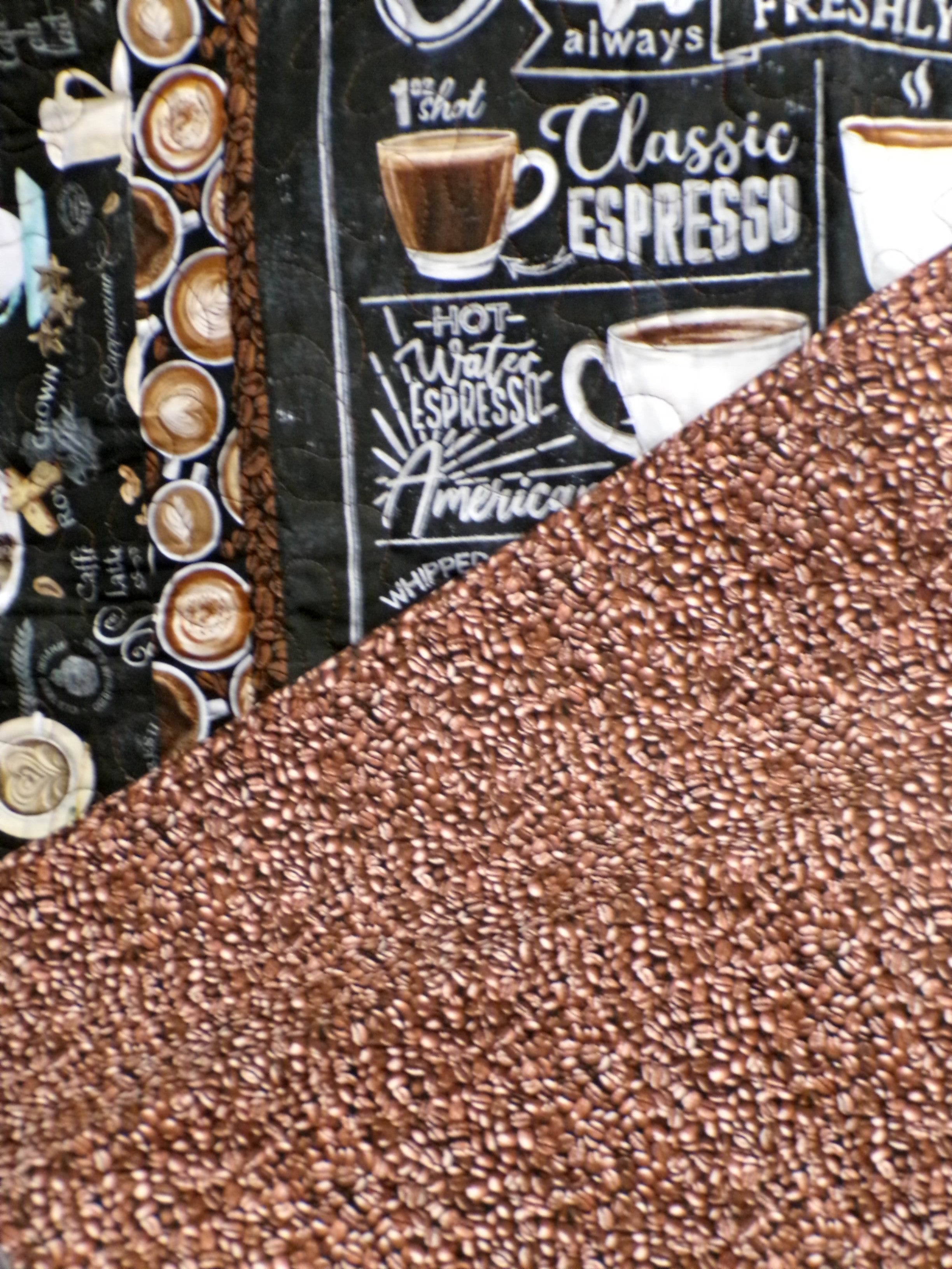 Coffee Menu Quilted Wall Hanging