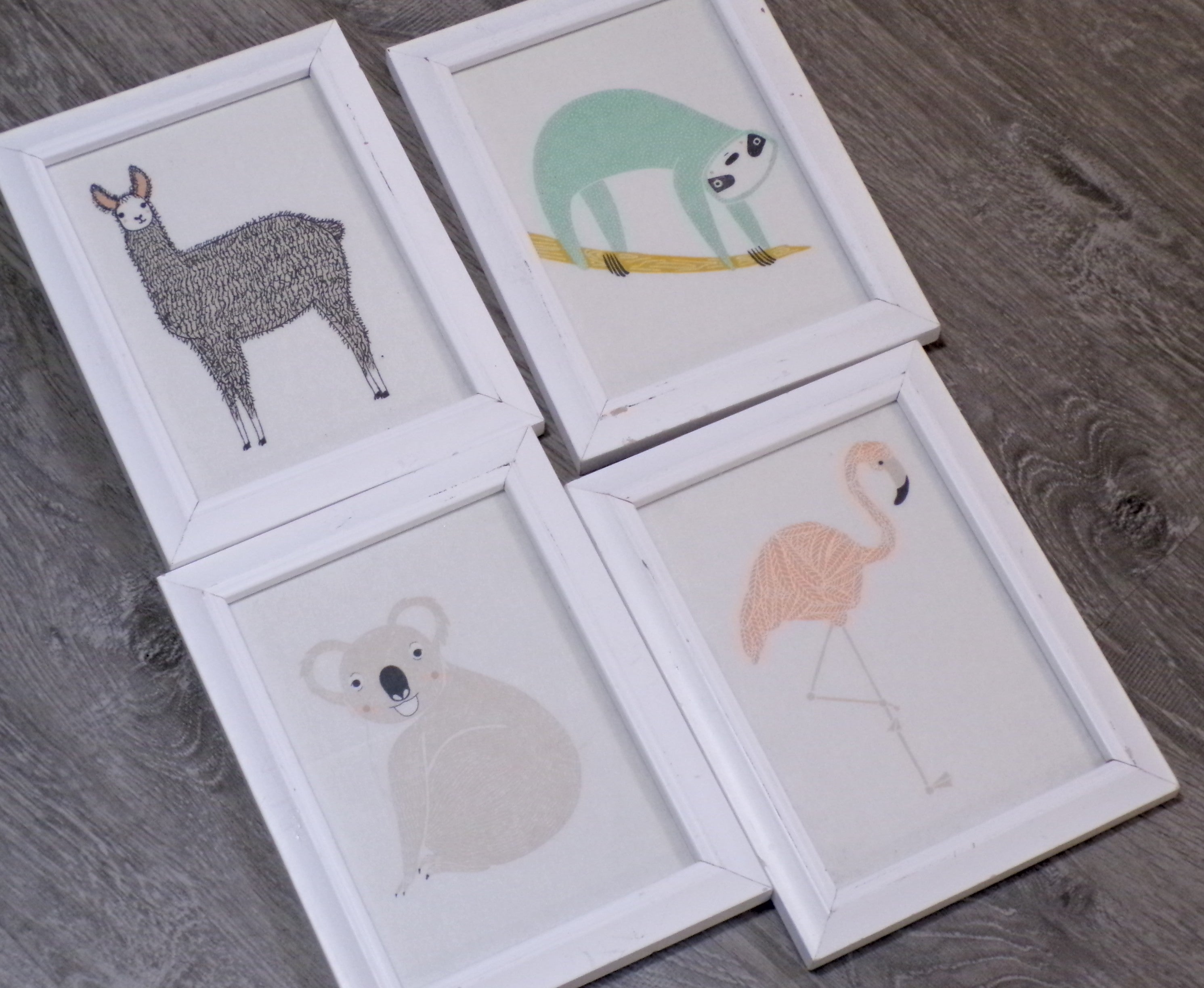 Woodland Animals Baby Quilt and 4 Prints