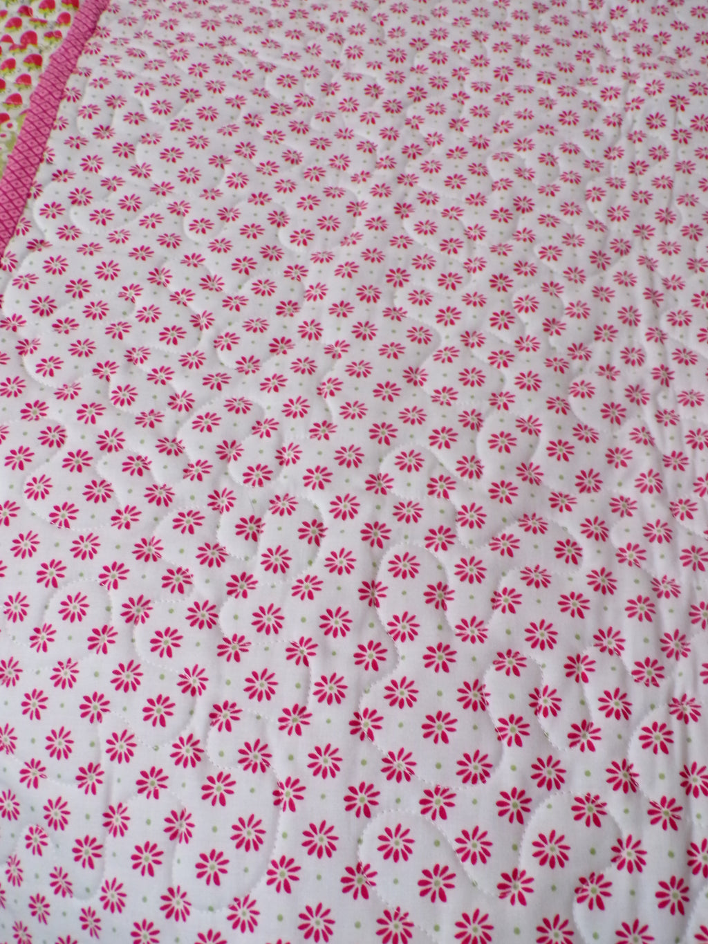 Chevron Floral Baby Quilt